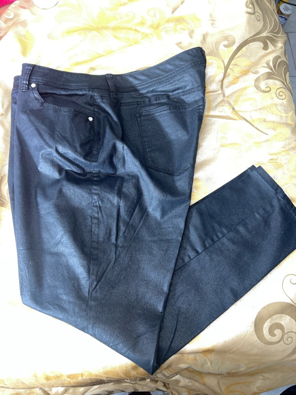 a.n.a Plus Size Women's Skinny Jeans - Black w/ glistening Size 20W